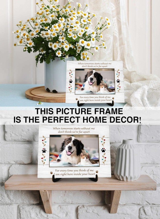 KFNER Pet Memorial Picture Frame Gift, When Tomorrow Starts Without Me Pet Memory Photo Frame Gift, Loss of Dog Cat Sympathy Gifts, Dog Cat Remembrance Picture Frame -13 - Image 3